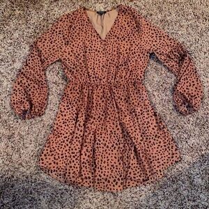 Mittoshop brown leopard dress